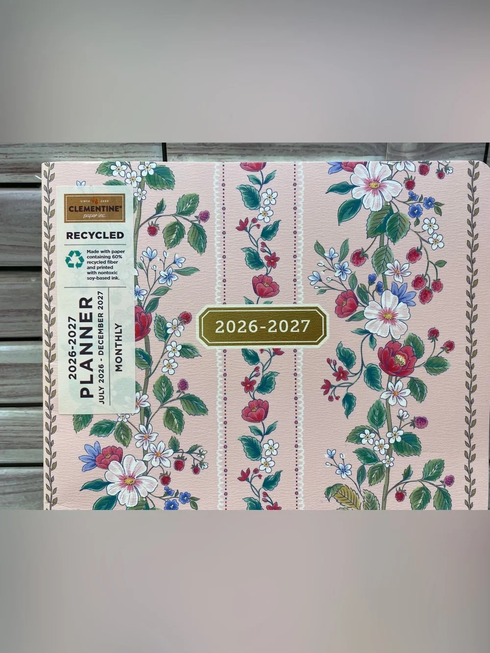 Clementine Paper inc. ❤️2027 17-month Large Size Planner Pink/Florals NWT